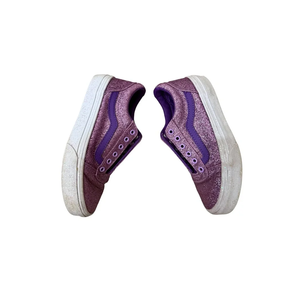 Vans Old Skool Purple Glitter‎ Sneakers - Girls Kids Shoes